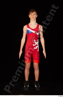 Matthew dressed greece wrestling shoes greece wrestling singlet sports standing…